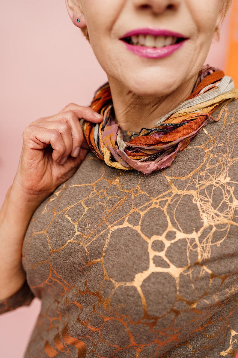 Silk Yarn Necklace in Desert Sands