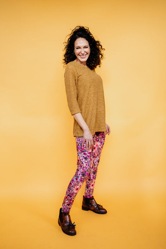 SALE - Tunic Top in Mustard Knit S