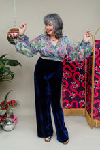 Load image into Gallery viewer, Lurex Bishop Sleeve Wrap Top in Multi Floral