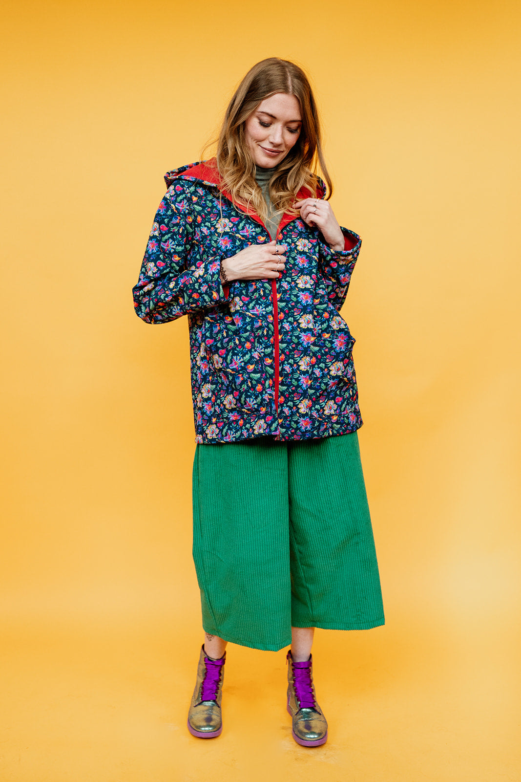 Rain Coat in Floral Print