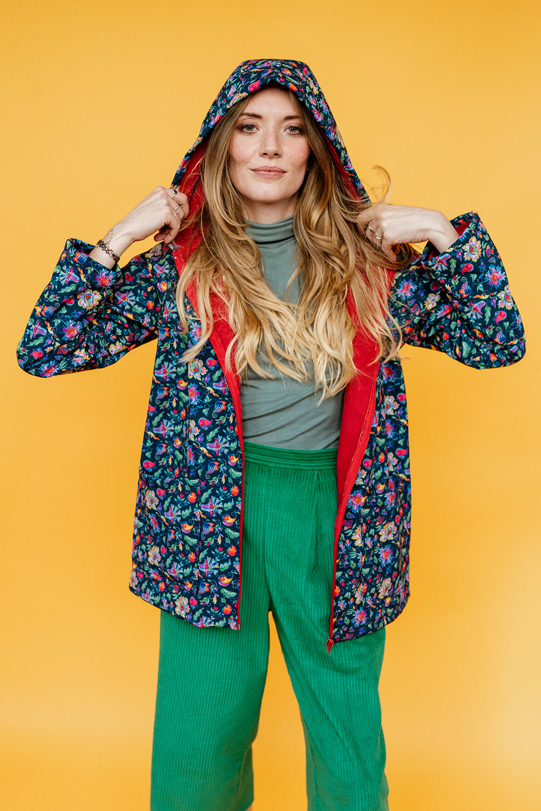 Rain Coat in Floral Print