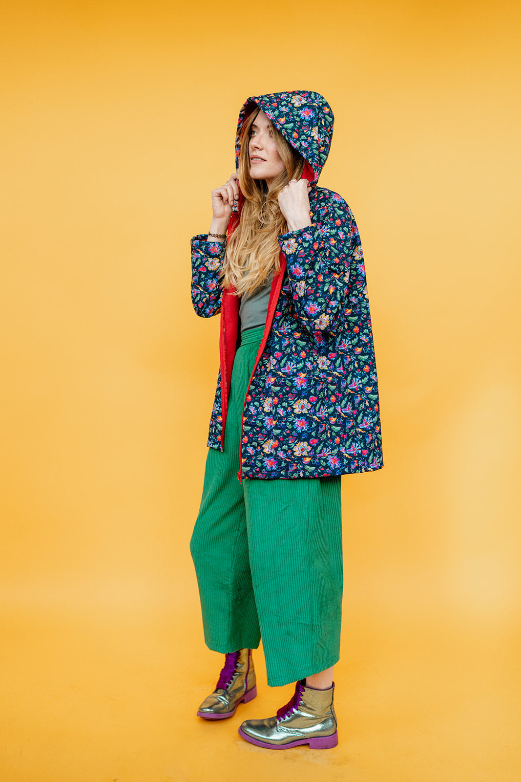 Rain Coat in Floral Print