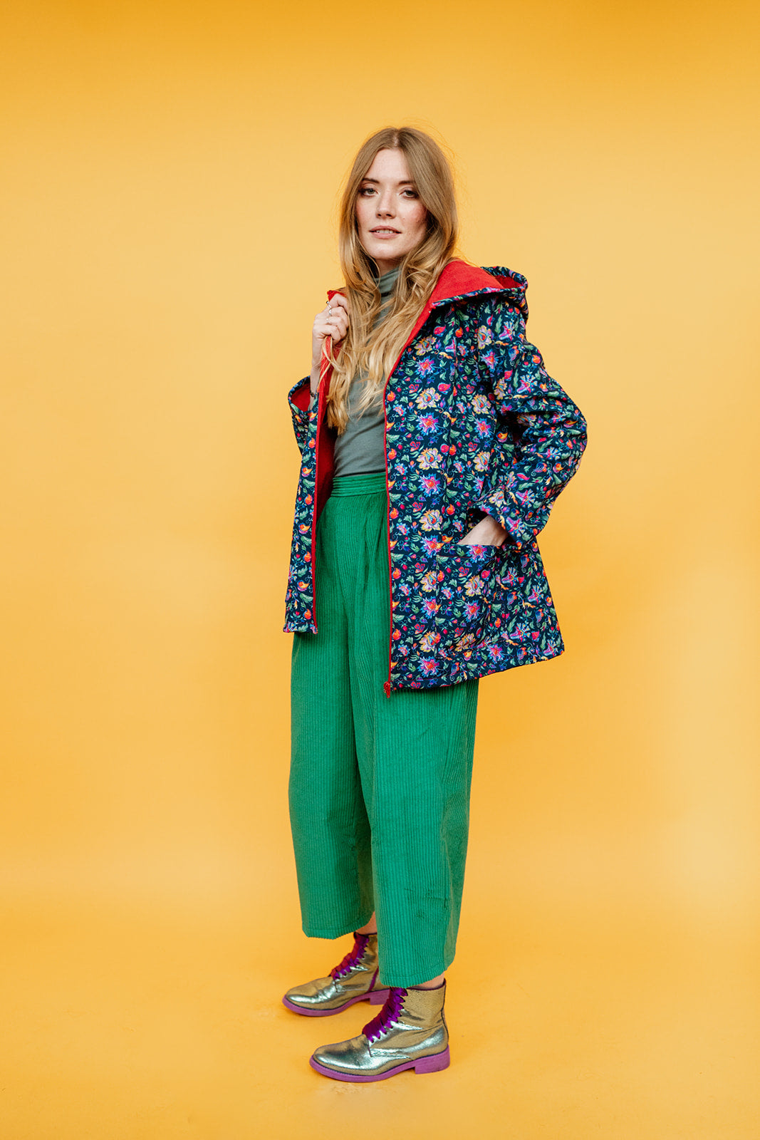 Rain Coat in Floral Print