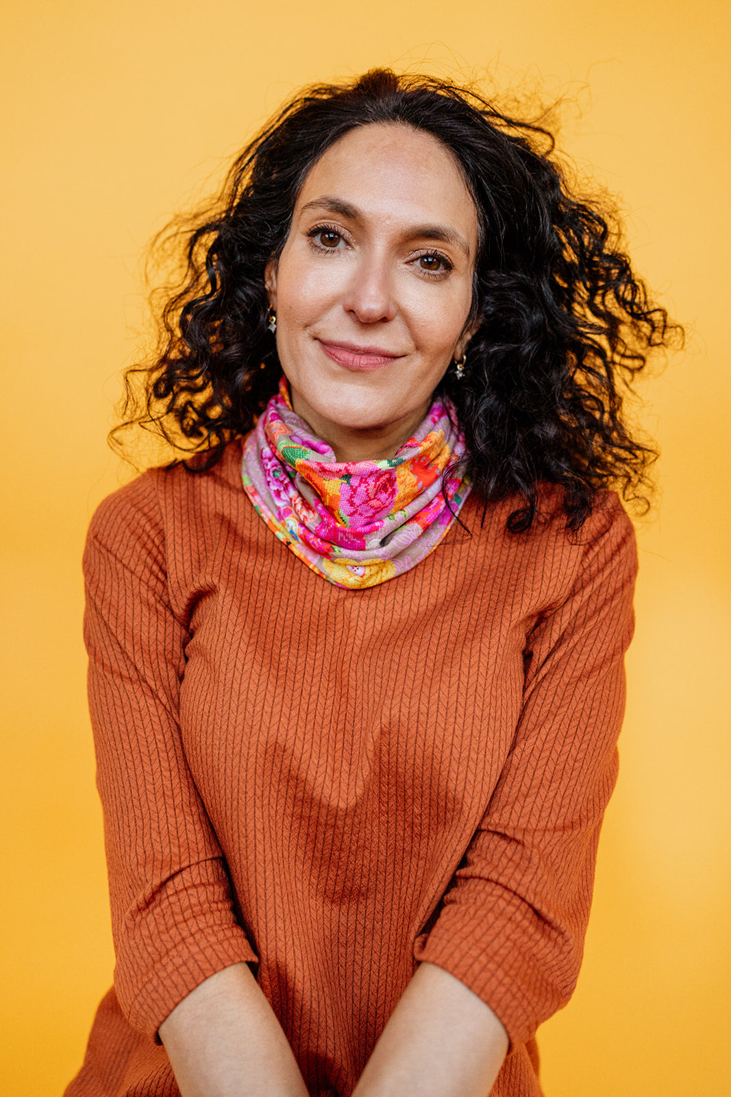 * Jersey Snood in Pink Collage Jersey