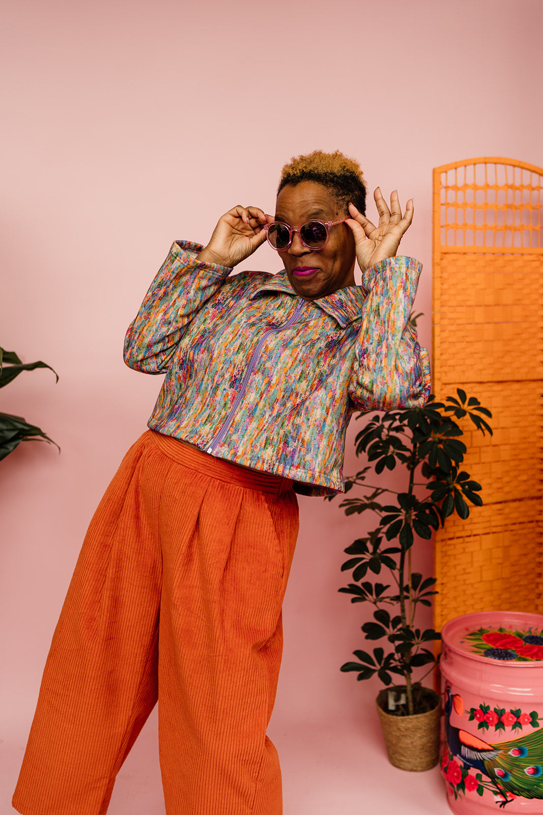 SALE - Liberty Box Jacket in Pale Multi L - Megan Crook