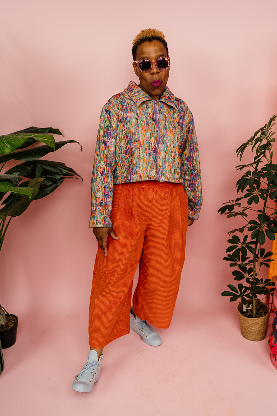 SALE - Liberty Box Jacket in Pale Multi L - Megan Crook
