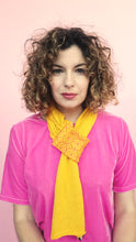 Load image into Gallery viewer, Cotton Knit Pull Through Scarf in Yellow