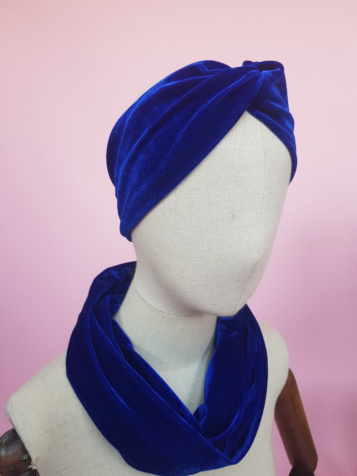 Velvet Headband in Royal Blue