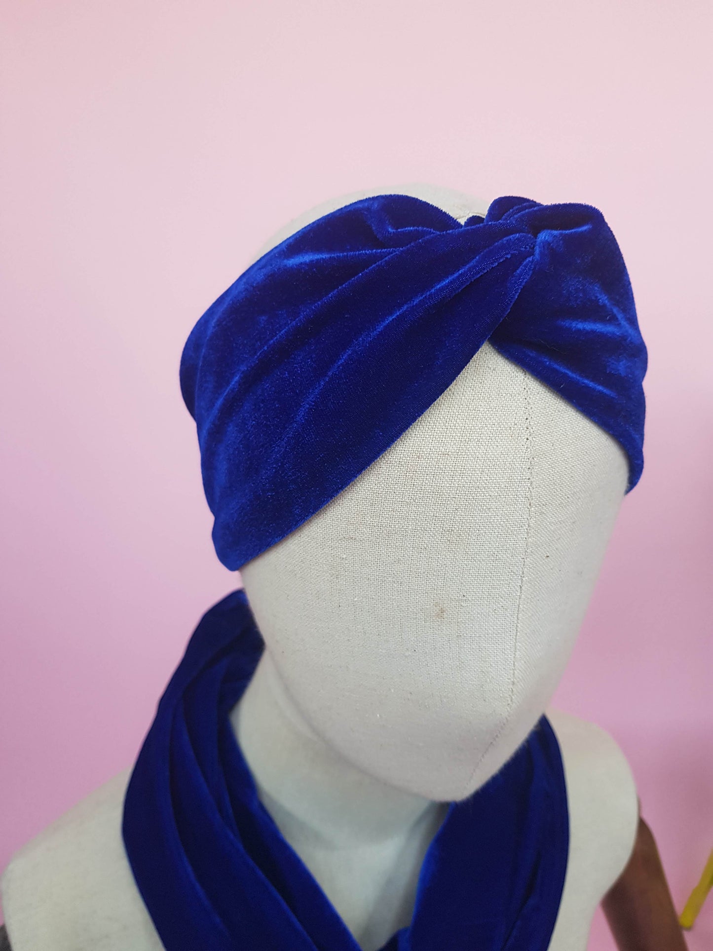 Velvet Headband in Royal Blue