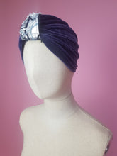 Load image into Gallery viewer, Embellished Velvet Turban in Lavender Grey