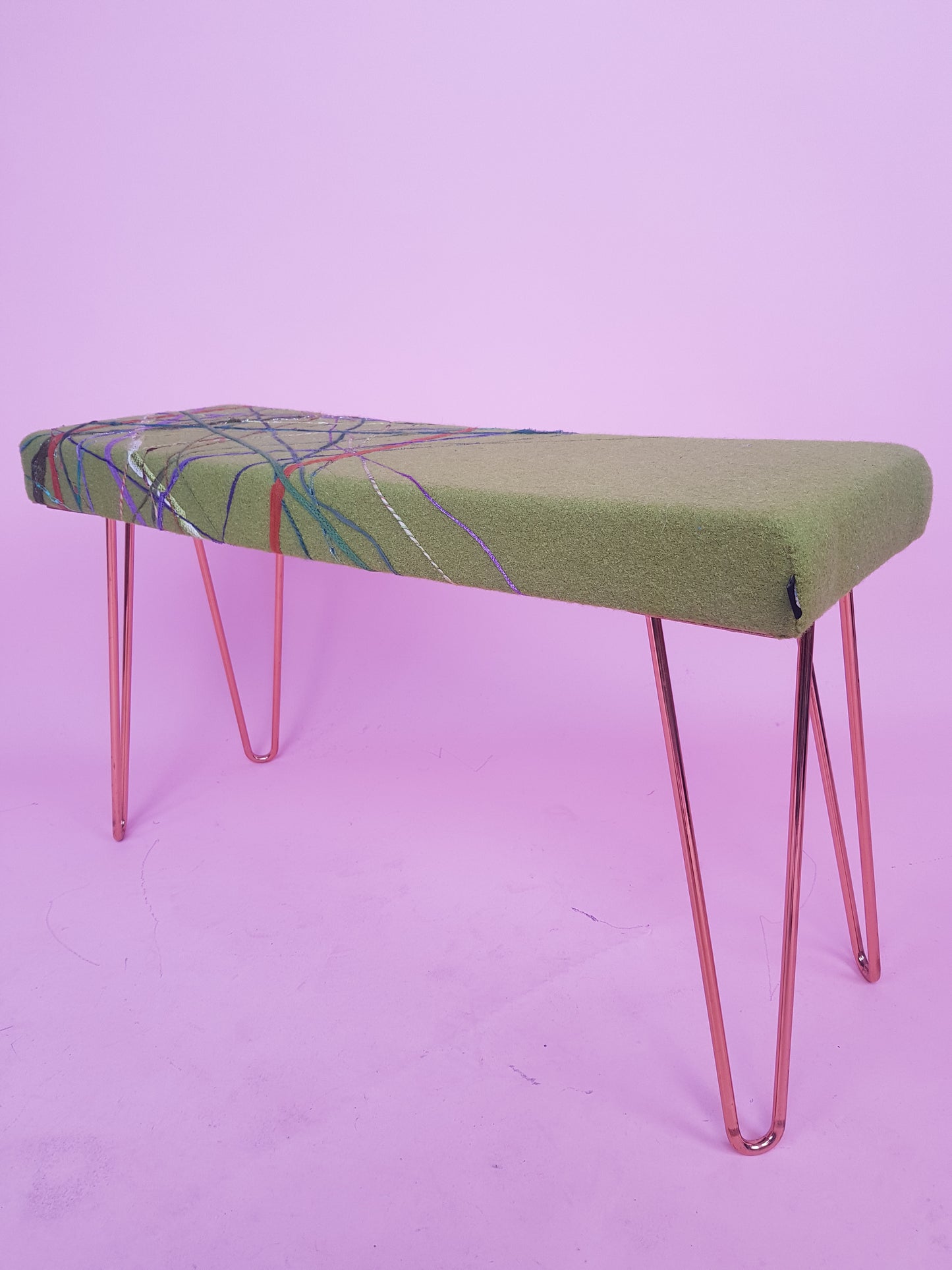 Embellished Bench in Olive