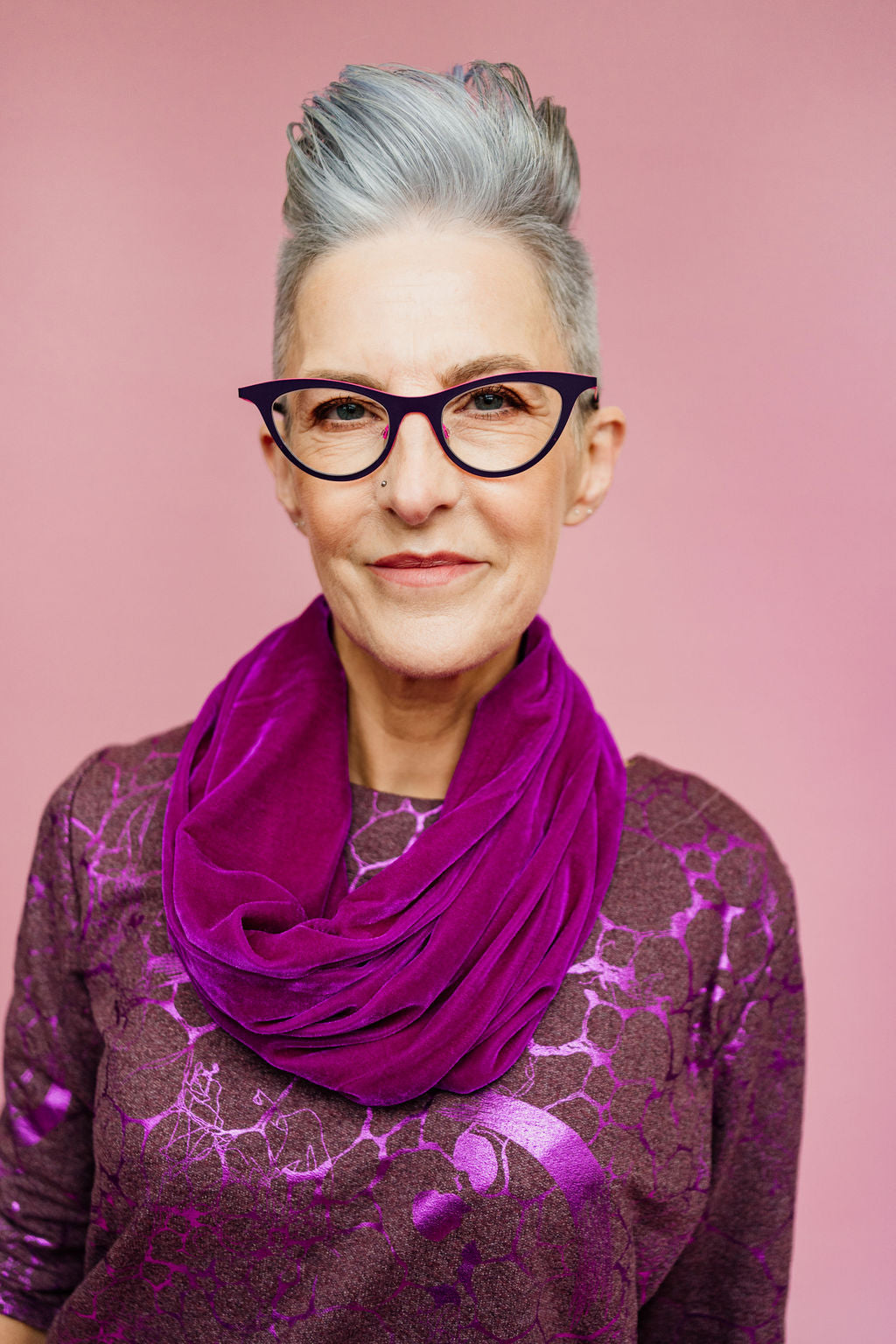 Velvet Cowl in Orchid - Megan Crook