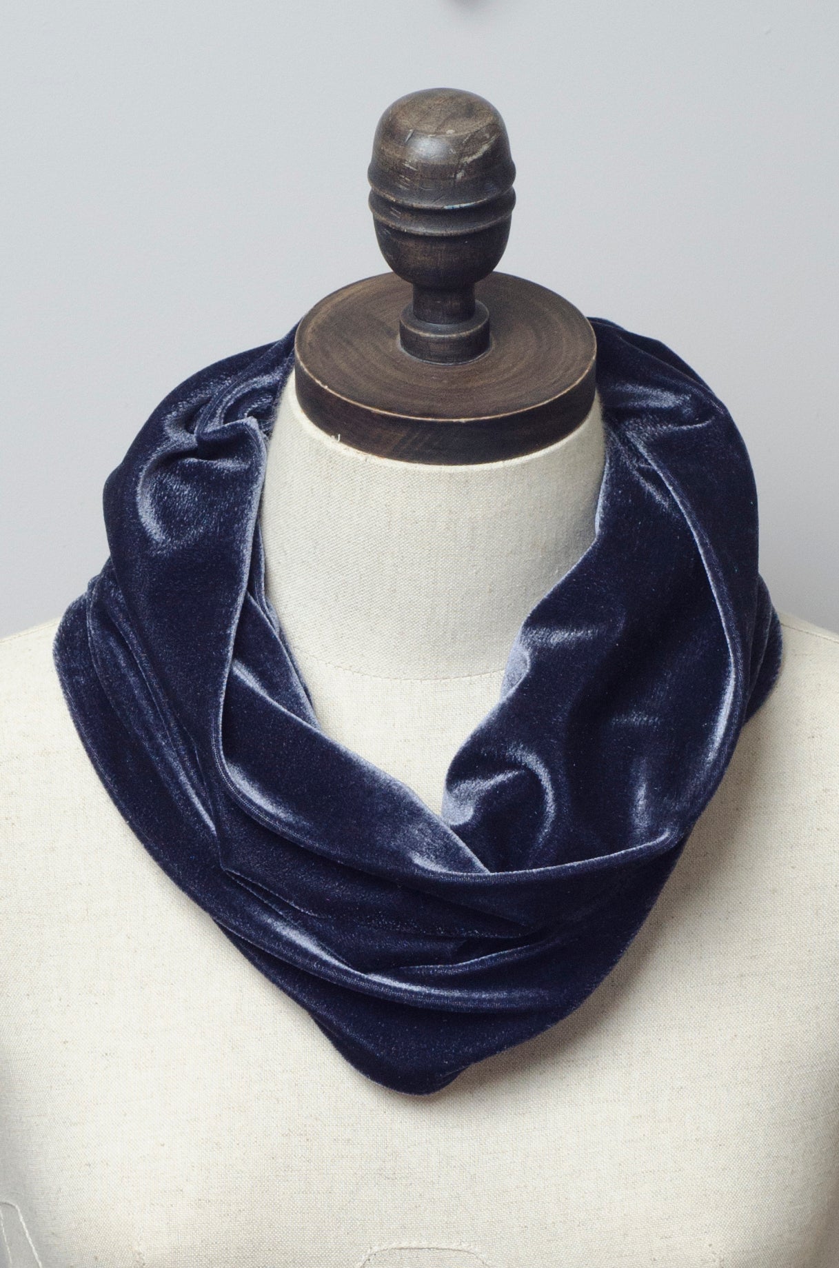 Velvet Cowl in Steel Grey - Accessories - Megan Crook