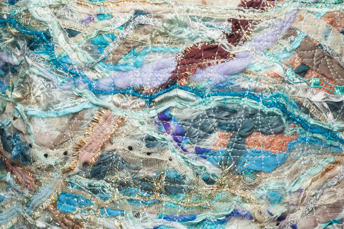 Medium Embellished Lampshade in Beach Blue - - Megan Crook