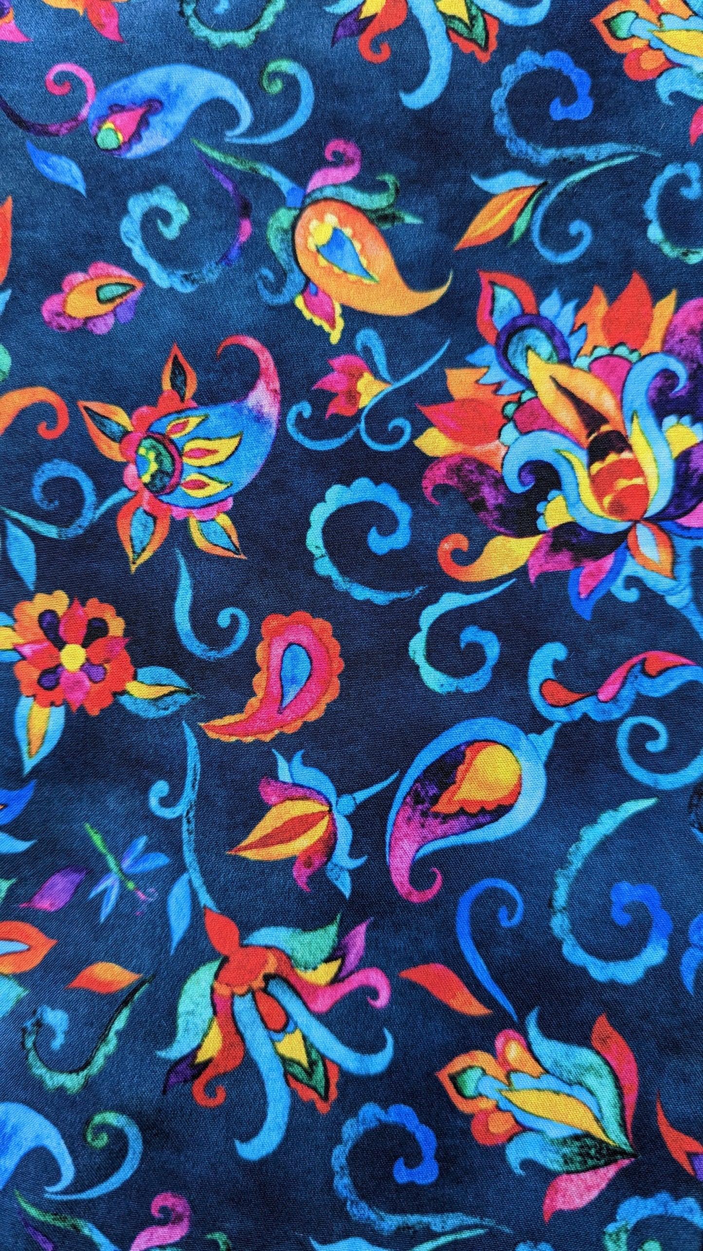 Rain Coat in Teal Floral Paisley