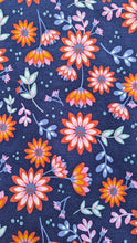 Load image into Gallery viewer, 3/4 Sleeve Top in Navy Orange Floral