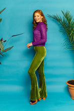 Load image into Gallery viewer, Velvet Flares in Green - Trouser - Megan Crook