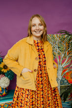 Load image into Gallery viewer, Corduroy Cropped Chore Jacket in Yellow