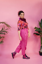 Load image into Gallery viewer, Ankle Grazer Trousers in Hot Pink Linen