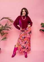 Load image into Gallery viewer, *Pre Order* Velvet Batwing Top in Cerise