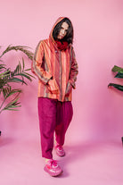 Rain Coat in Sunset Stripe - Megan Crook