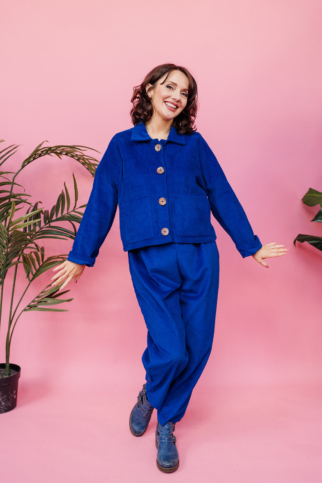 Tapered Trousers in Blue Cord +3 Colours - Megan Crook