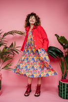 Smock Dress in Rainbow Flower - Megan Crook