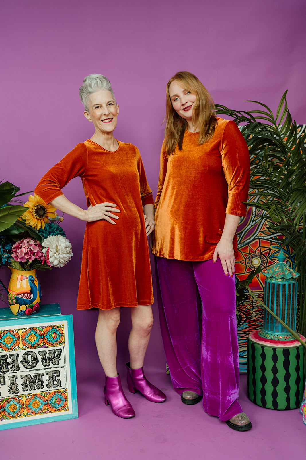 Velvet Tunic in Orange