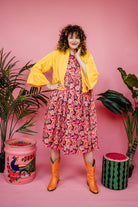 SALE - Velvet Ruffle Bolero in Yellow L - Megan Crook