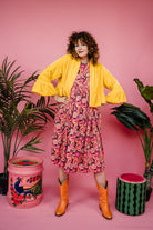 SALE - Velvet Ruffle Bolero in Yellow L - Megan Crook