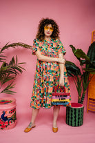 * Smock Dress in Rainbow Squares - Megan Crook