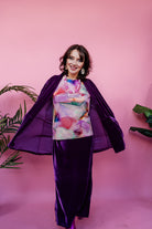Velvet Jacket in Plum - Megan Crook