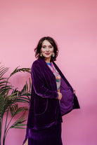 Velvet Jacket in Plum - Megan Crook