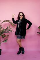 Velvet Jacket in Black - Megan Crook