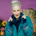 Velvet Cowl and Wrist Warmers Set in Teal - Megan Crook