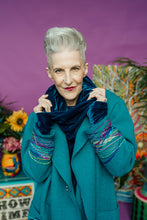 Load image into Gallery viewer, Velvet Cowl and Wrist Warmers Set in Teal