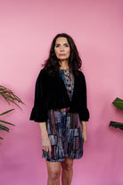Velvet Ruffle Bolero in Black + 4 Colours - Megan Crook