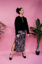 Velvet Batwing Top in Black - Megan Crook