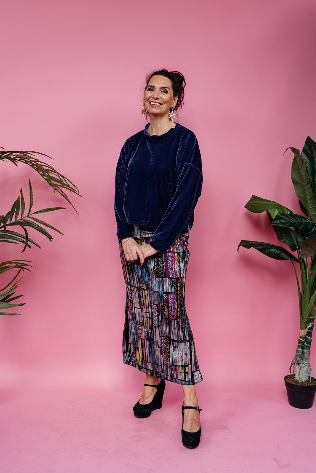 Velvet Batwing Top in Lavender Grey + 1 Colour - Megan Crook