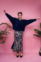 Velvet Batwing Top in Lavender Grey + 1 Colour - Megan Crook