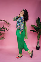 Tapered Trousers in Green Linen +4 colours - Megan Crook