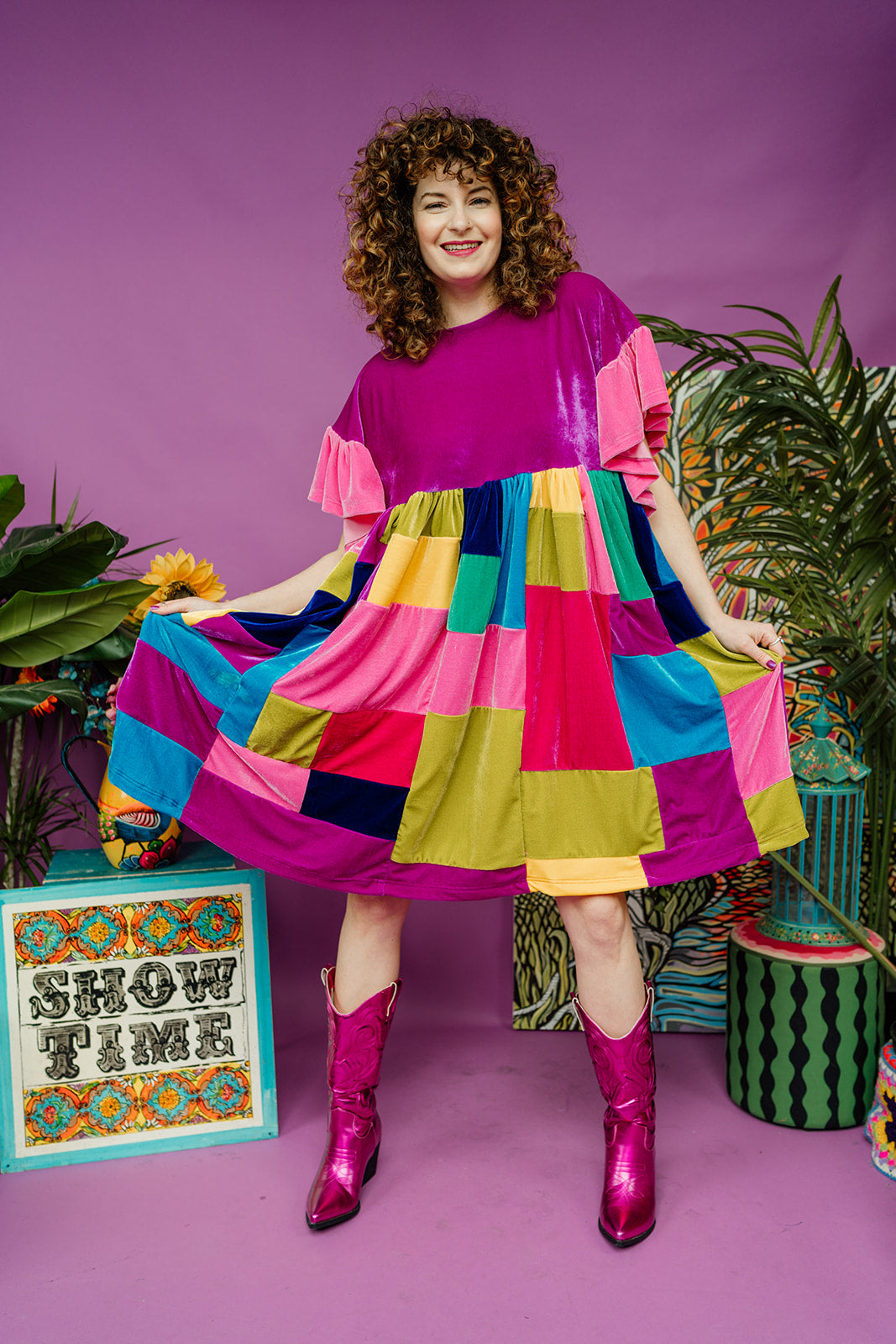 Patchwork 2025 smock dress