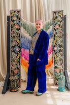 Velvet Jacket in Royal Blue - Megan Crook