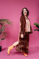 Velvet Jacket in Chocolate - Megan Crook