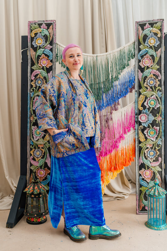 Kimono Jacket in Ocean Breeze