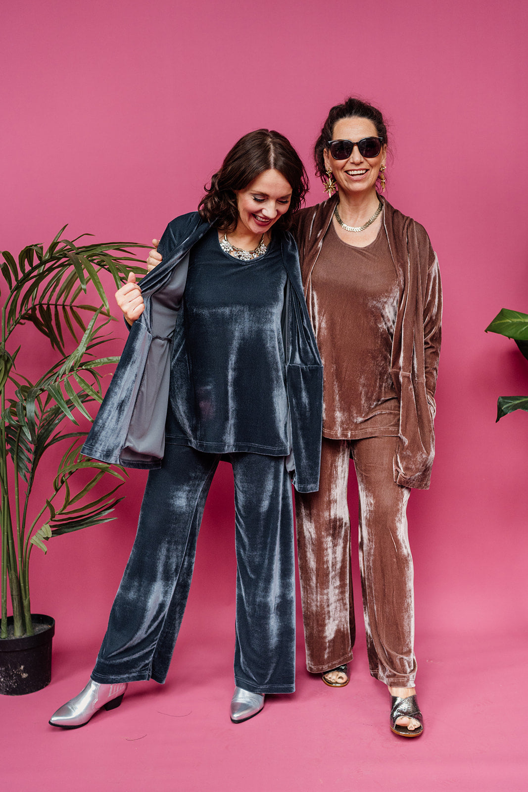 SALE- Velvet Tunic in Mushroom XS,M - Megan Crook