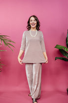 Velvet Tunic in Oyster - Megan Crook