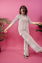 Velvet Tunic in Oyster - Megan Crook