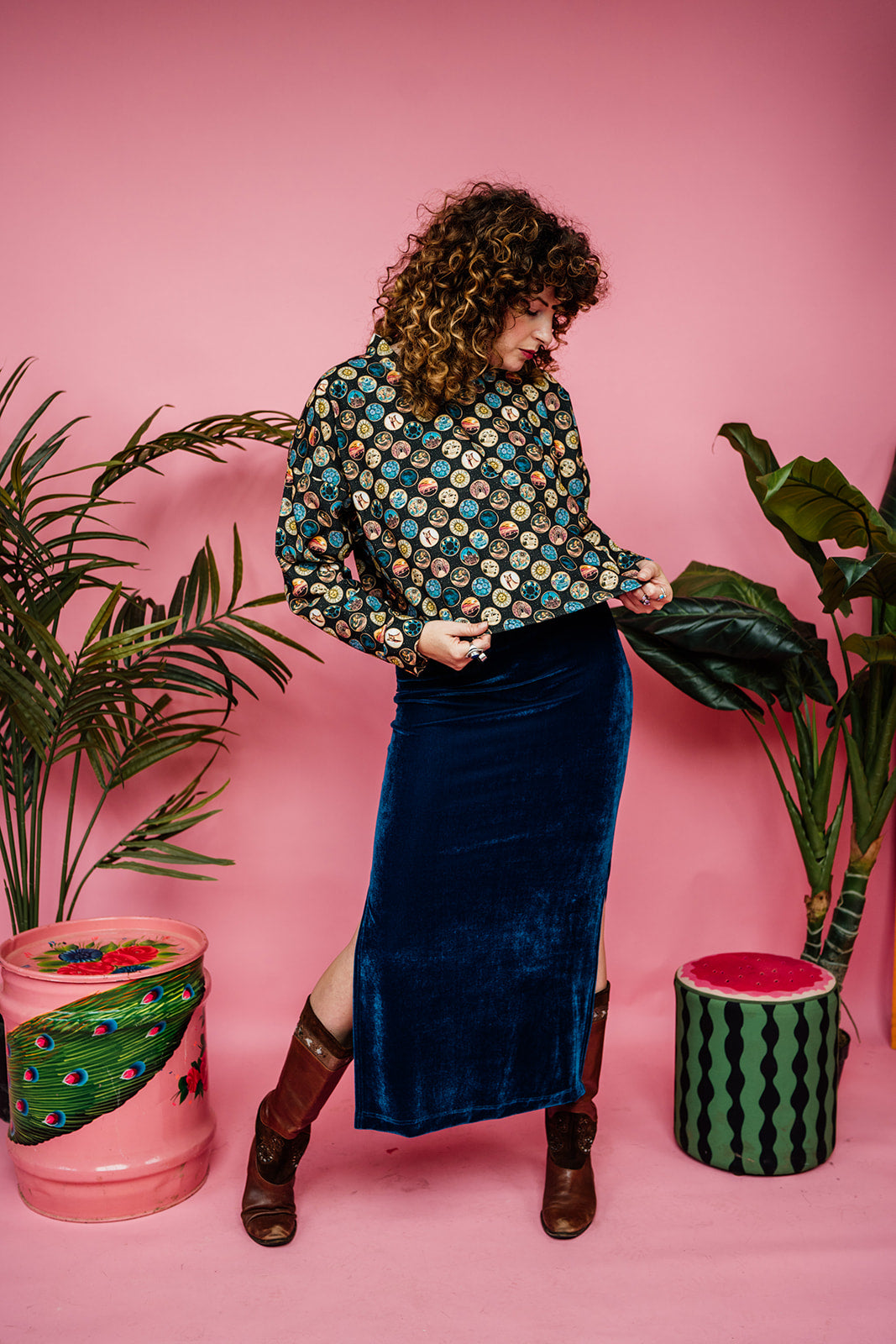 Liberty Needlecord Batwing Top in Arabian Story - Megan Crook