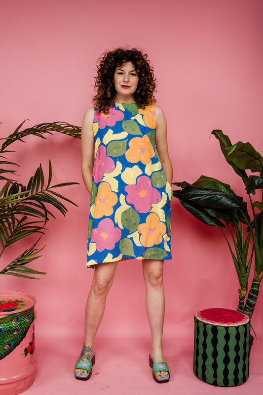 SALE - Twiggy Dress in Blue Floral